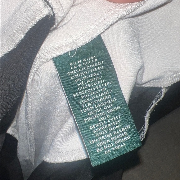 Ralph Lauren Midi Length B&W Colorblocked Dress - Picture 5 of 5